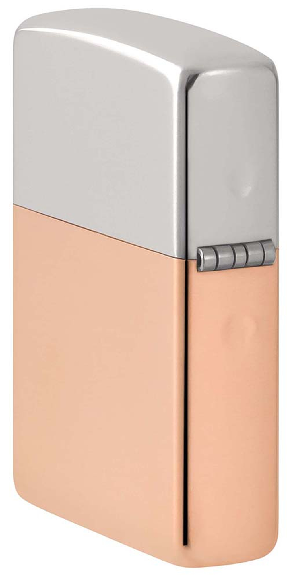 Зажигалка Zippo Bimetal с двойным металлическим покрытием, медь/латунь/сталь, медная, 38x13x57 мм