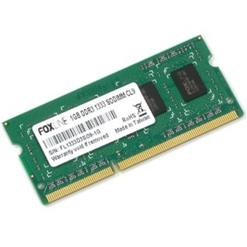 Оперативная память NBook SO-DDR3 1Gb, 1333Mhz, Foxline (FL1333D3SO9-1G)