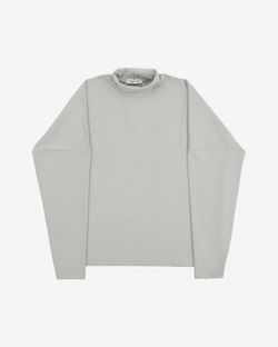 Лонгслив High Neck Logo Harbor Mist серый