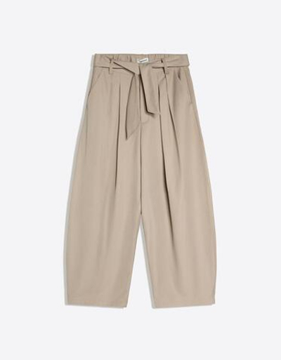 Мужские брюки barrel fit с ремнём и вытачками - BERSHKA