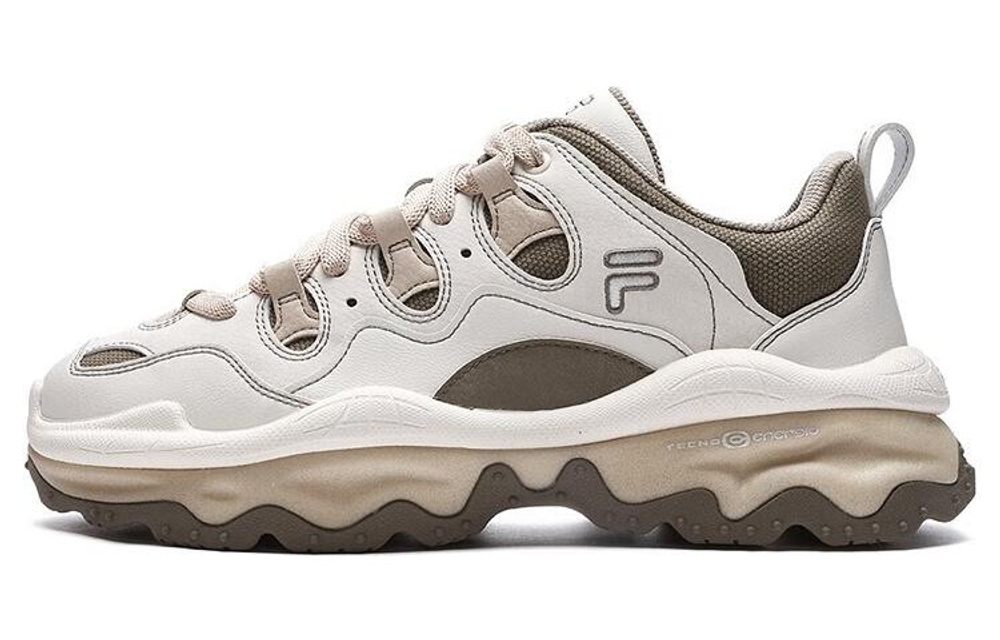 FILA FUSION QD96 Athletic Shoes "White Brown"