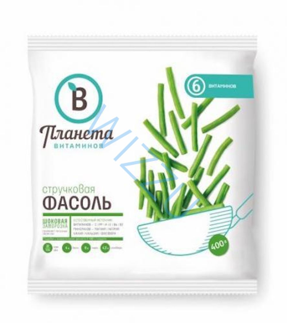 Зам.овощи Планета Витаминов Стручковая Фасоль 1кг