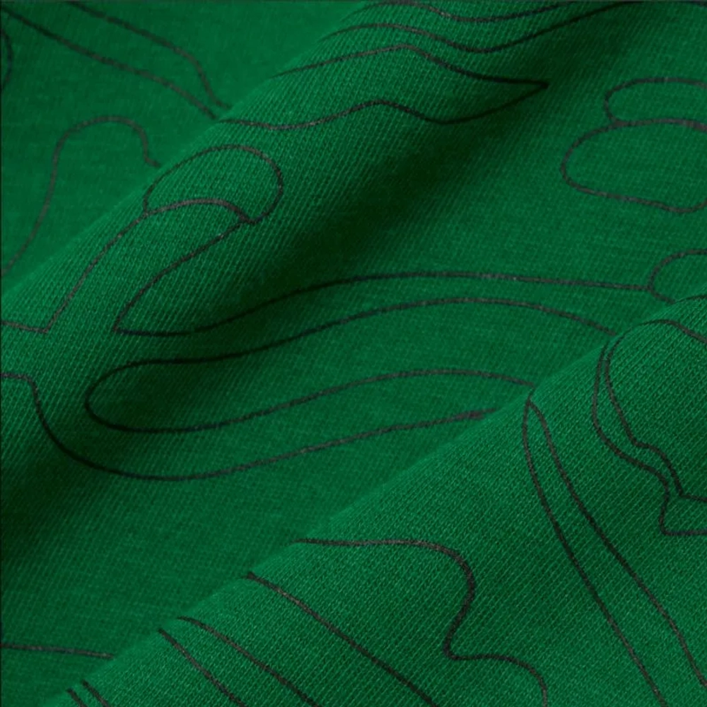 Мужская теннисная футболка Lacoste Ultra Dry Crocodile Print Sport - fairway/black