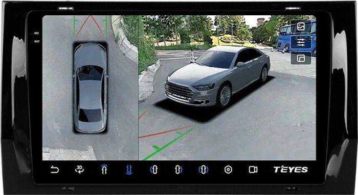Магнитола для Skoda Kodiaq, Karoq (рамка под 9") - Teyes CC3-2K-360 на Android 10, Быстрая, 2K QLED, CarPlay, 4G SIM-слот, 4 камеры в комплекте