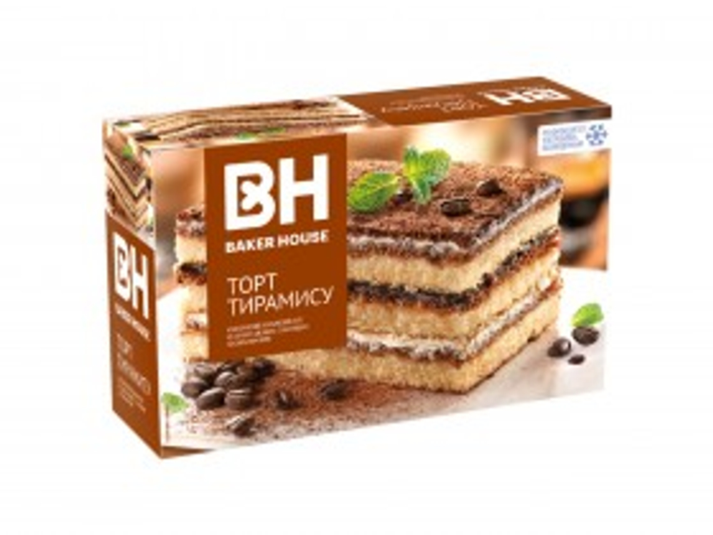 Торт бисквитный Baker House Тирамису 350г (8шт)