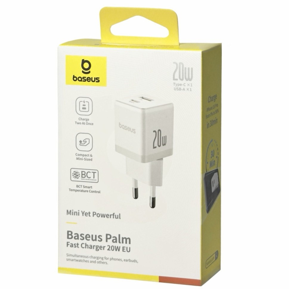 Сетевое зар. устр. Baseus Palm 20W P10111608213-00 белое