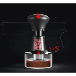 Темпер пуш для кофе пружинный d 58,5 мм h11,6 см Sword Tamper нерж. сталь дерев. ручка ZeroHero