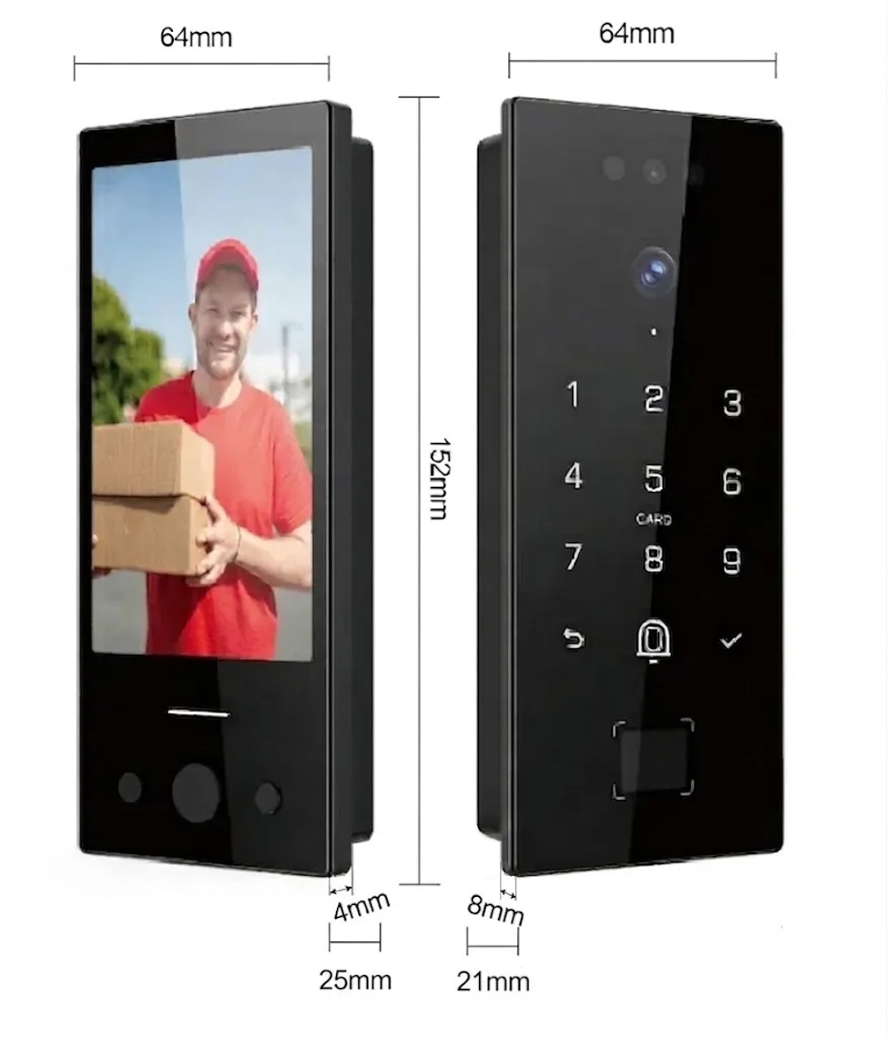 Комплект BRIDGE Арт. 70×30 СТЕКЛО MYLOCK ML-08, L-1800 — система доступа для узкопрофильных дверей под ключ