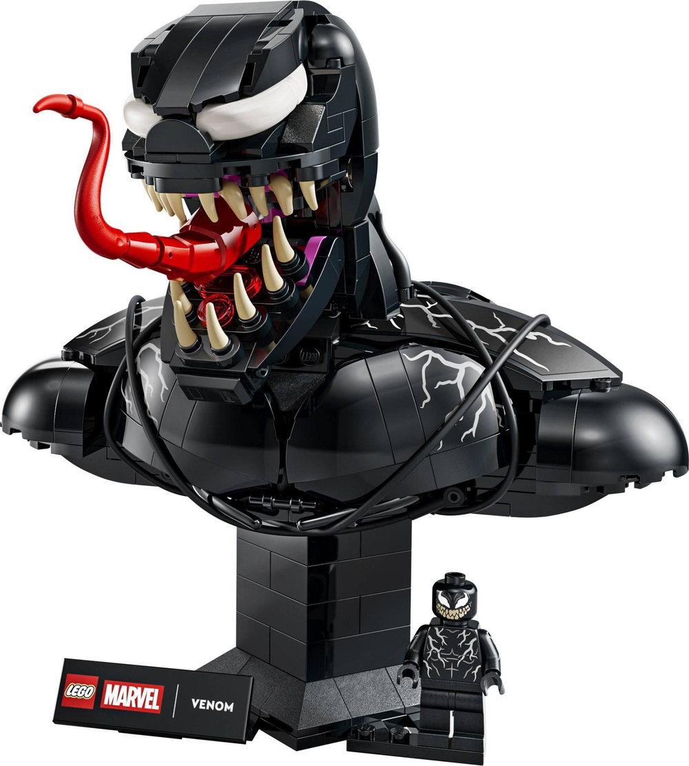 Конструктор Лего Марвел Бюст Венома 76356 | LEGO Marvel Venom Bust | коллекционная фигура Венома | 413 деталей | 18+