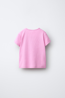 ZARA ТОП В РУБЧИК С БАНТАМИ, МЯГКИЙ РОЗОВЫЙ