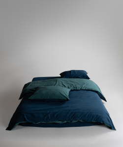 Lımasso КПБ 4 пр. Stonewashed Essualte Dark Green-Dress Blue пододеяльник 200*220, простынь 240*260, наволочки 50*70 2шт