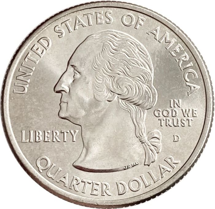 25 центов (1/4 доллара, квотер) 2002 США «Штат Миссисипи» (D)