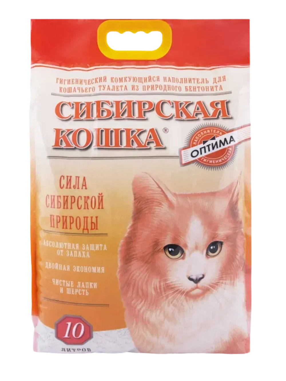 Наполнитель комкующийся для кошек ОПТИМА 10л