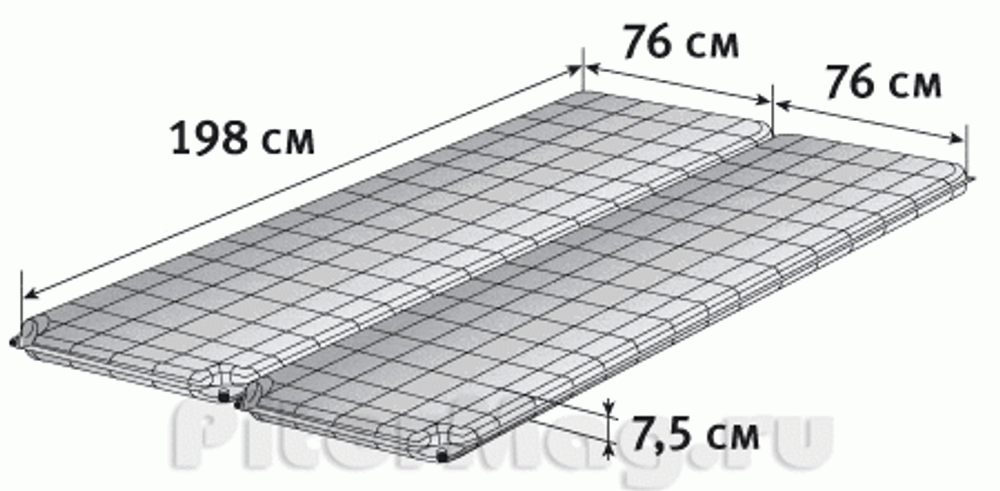 Двуспальный коврик Alexika Double Comfort 198x155x7.5