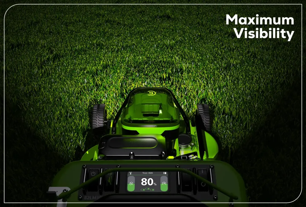 Cамоходная аккумуляторная газонокосилка Greenworks 82LM30S , 82v, 76 см, (2519207U2B), с 2хАКБ 5Ач и ЗУ для 2-х аккумуляторов