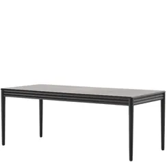 Раздвижной стол Lenon 200-280x90 см, черный массив дуба