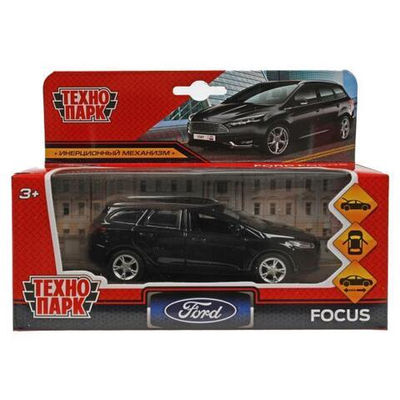 Модель ин. мет. "Ford Focus Turnier" 12см, двер, баг, черный, в коробка (Технопарк)