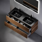 Тумба подвесная под раковину Sancos Urban, дуб чарльстон 1190х450х550, арт. UR120-1ECH