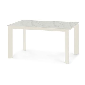 Обеденный стол Rowan 140/190x90 белый мрамор матовый