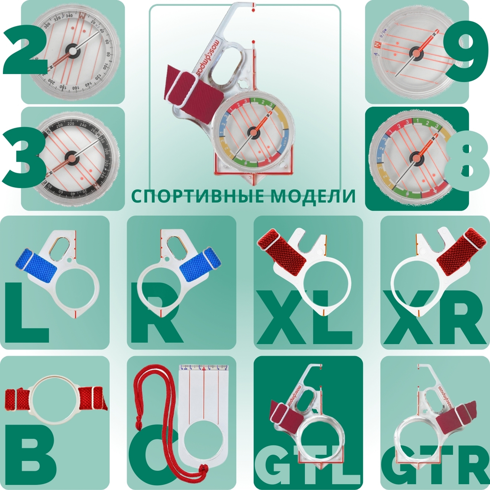 Компас жидкостный Москомпас Модель 8GTL водонепроницаемый