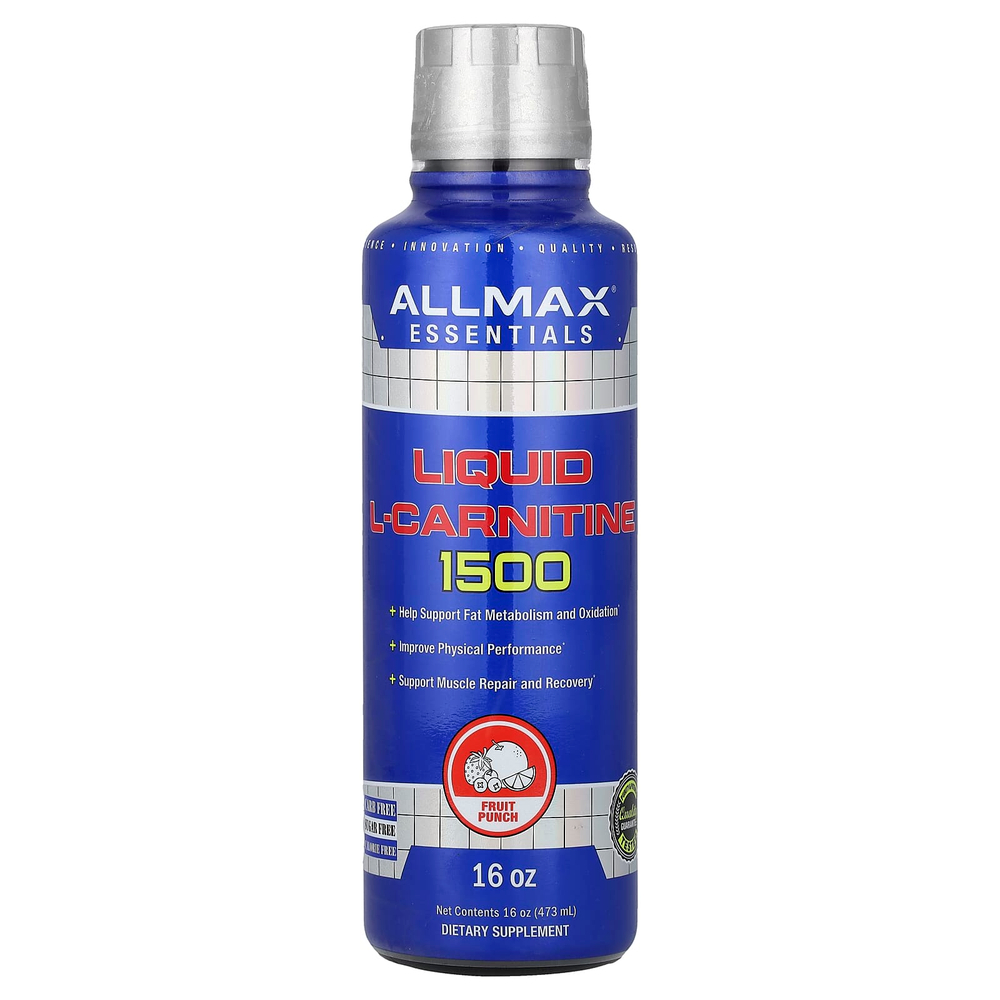 ALLMAX, жидкий L-карнитин 1500, фруктовый пунш, 473 мл (16 уний)