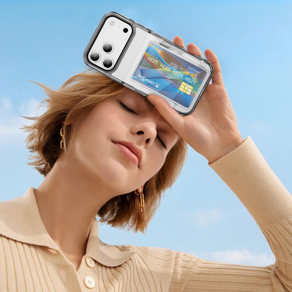Прозрачный чехол Lumen Case с подставкой 2‑в‑1 и отделением для карт: iPhone 17 Pro Max