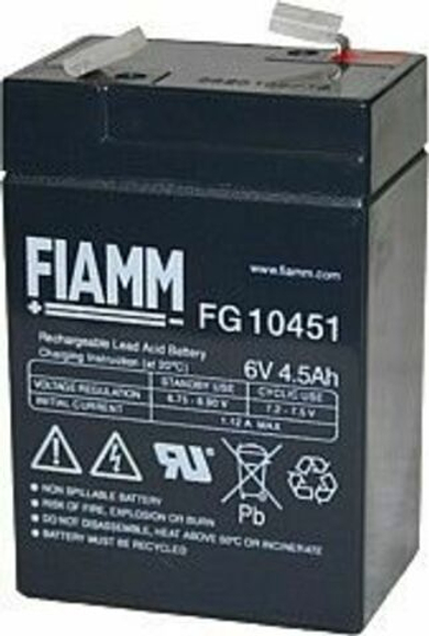 Аккумулятор FIAMM FG10451 - AGM ( 6В / 4,5Ач )