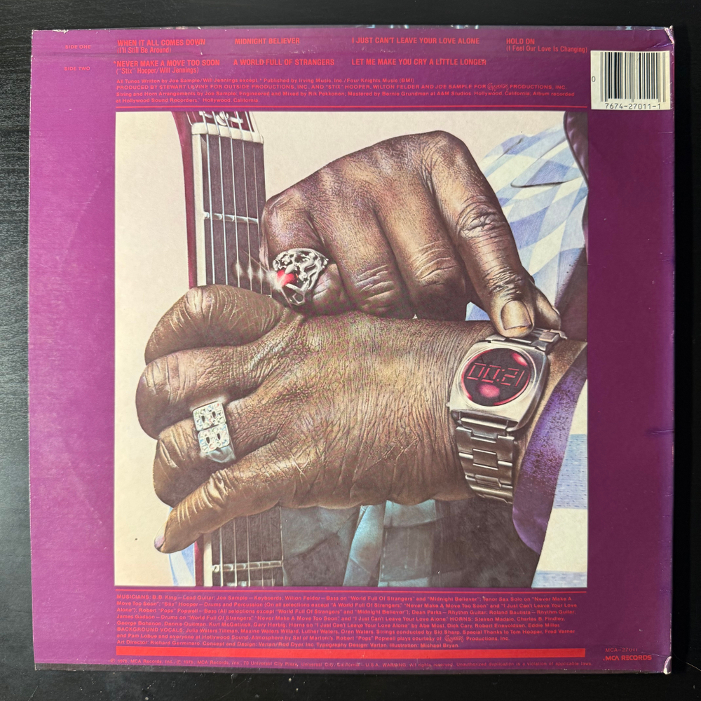 B.B. King ‎– Midnight Believer (США 1980г.)