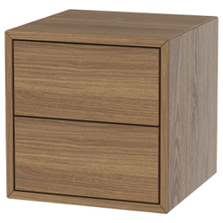 IKEA EKET  (ИКЕА ЕКЕТ)  -  Шкаф с 2 ящиками - коричневый орех 35х35х35 см
