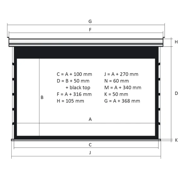 Kauber Blue Label Tensioned BT Cinema Grey 104