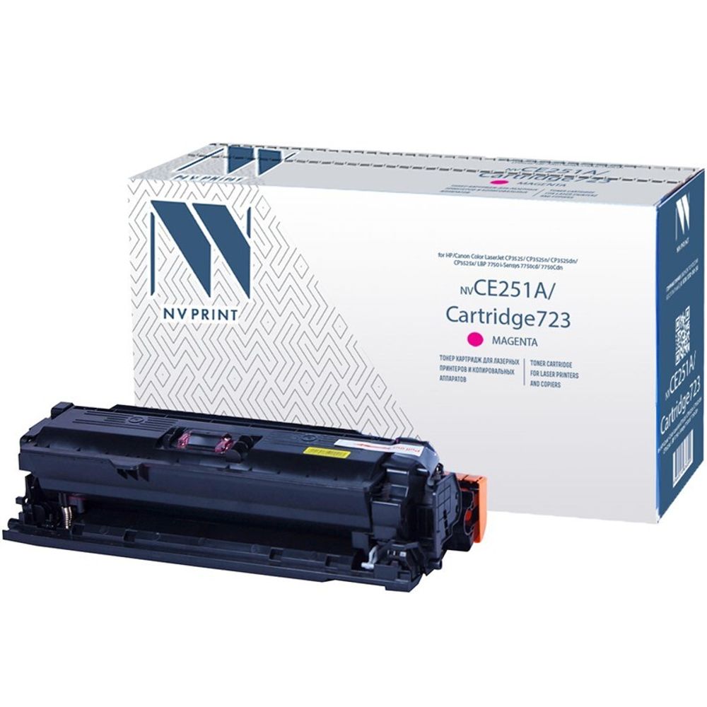 Картридж NVP NV-CE253A/NV-723 для HP/Canon, Color LaserJet CP3525/CP3525x, i-Sensys 7750cd/7750Cdn (7k) magenta