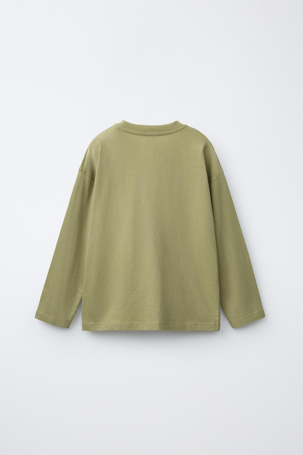 ZARA ФУТБОЛКА С ПРИНТОМ, ХАКИ
