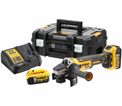 Dewalt Аккумуляторная угловая шлифмашина DCG405P2, 18 В, 125 мм, 9000 об/мин, с 2 АКБ 5 Ач и ЗУ, в кейсе TSTAK () DCG405P2-QW