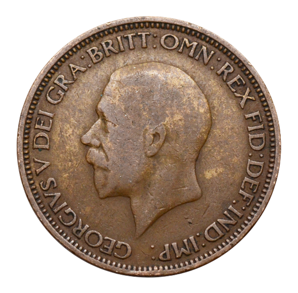Монета 1/2 пенни Великобритания 1928 г