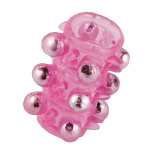 Розовая насадка c шариками ToyFa Basic Pleasure Sleeve 888002