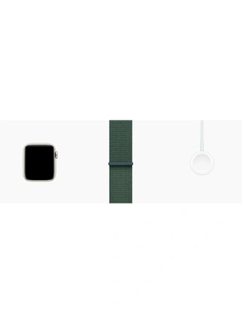 Умные часы Apple Watch SE 2024 GPS 40 мм Starlight Aluminium Case with Lake Green Sport Loop