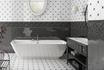 Adex Pavimento Hexagono Dark Gray 20x23