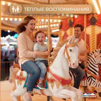 Электрическая свадебная карусель «Королевский бал» с LED-подсветкой, 16 мест