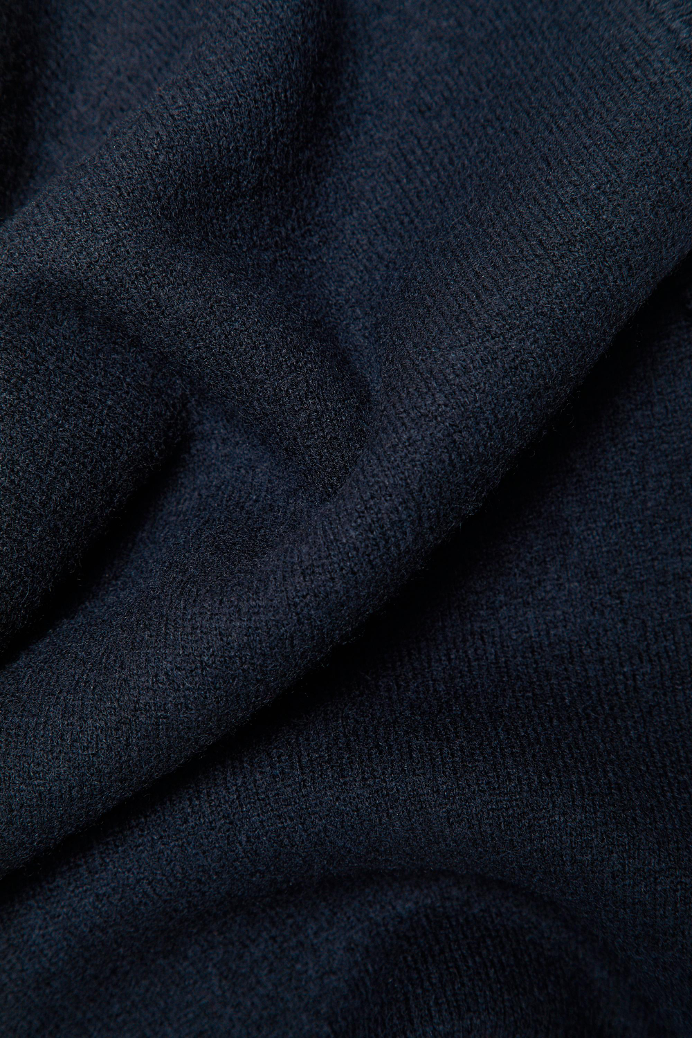 Massimo Dutti Балаклава из смесовой шерсти и замша с застёжкой-молнией, темно-синий