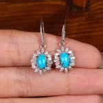 Серебряные серьги с бирюзой Mashahir 35193 Иран