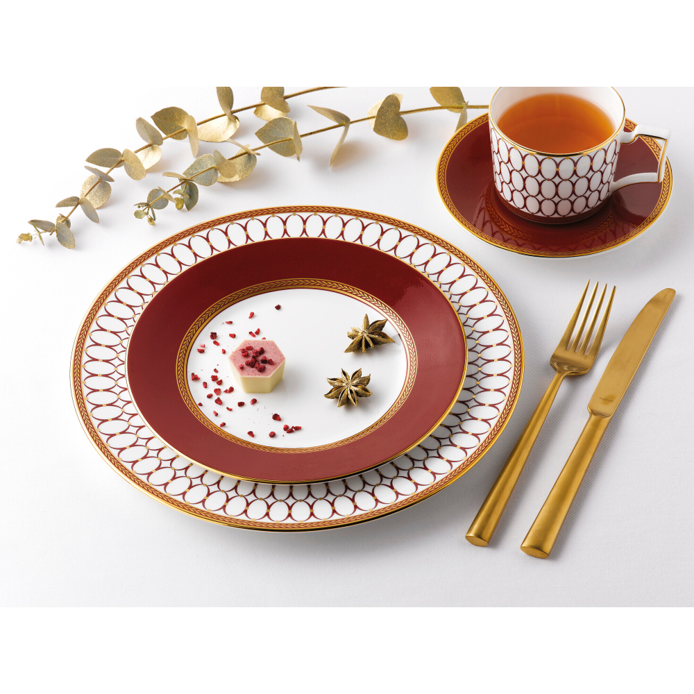 Тарелка обеденная 27см Wedgwood Ренессанс красная