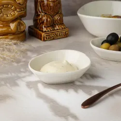 Соусник 60 мл 10*9 см h2,5 см овальный фарфор Velho Island Ivory By Bone Innovation [6]