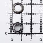Люверсы металл ⌀6.0 мм (внутр.), h=4.2 мм, внешн. ⌀11.5 мм, чер.никель, 100 шт, S090808, BIG