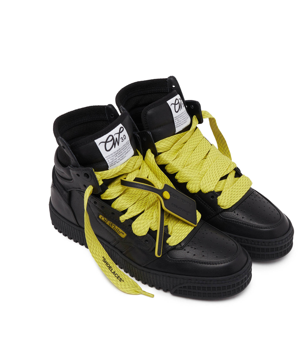 Кожаные кроссовки OFF-WHITE - черный(OMIA065S 24LEA004)