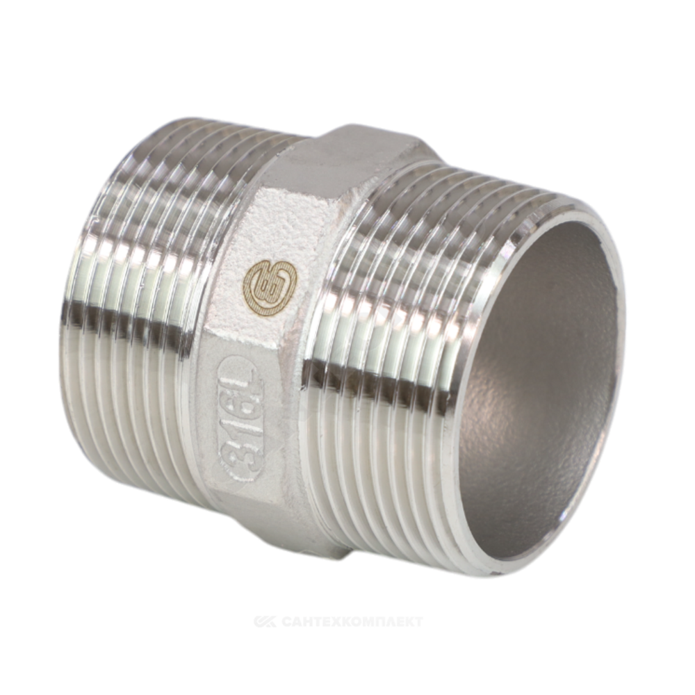 Ниппель сталь нерж Ду 40 (1 1/2") НР Benarmo