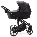 Детская коляска Adamex Zico Deluxe New 3 в 1 ZN-SA02 ЧЕРНАЯ КОЖА