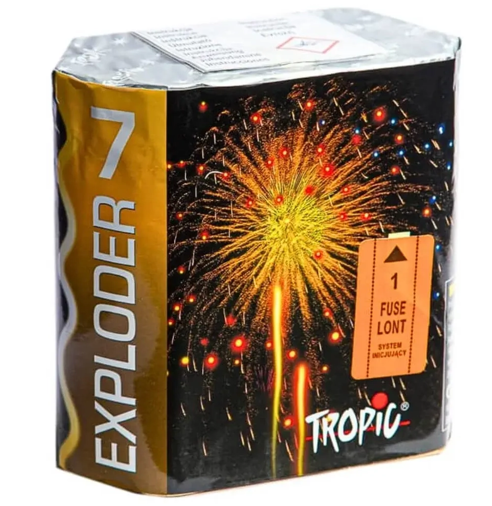 Батарея салютов Exploder 7 (TB160) от Tropic, 13 залпов, 30 мм