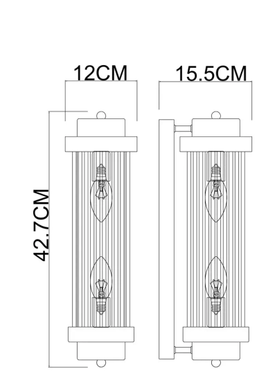 Настенный светильник Arte Lamp HANNA A1070AP-2CC, 2хE14