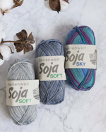 -50% Lana Grossa Meilenweit SOJA soft |меланжевая носочная пряжа, 50г