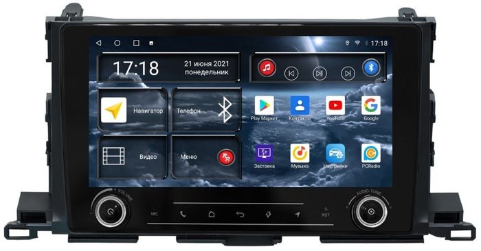 Магнитола для Toyota Highlander 3 2014-2020 - Redpower K 184 Android 10, Быстрая, Hi-Fi звук, CarPlay, SIM-слот